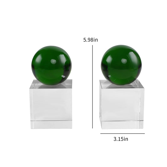 Crystal Sphere Bookends