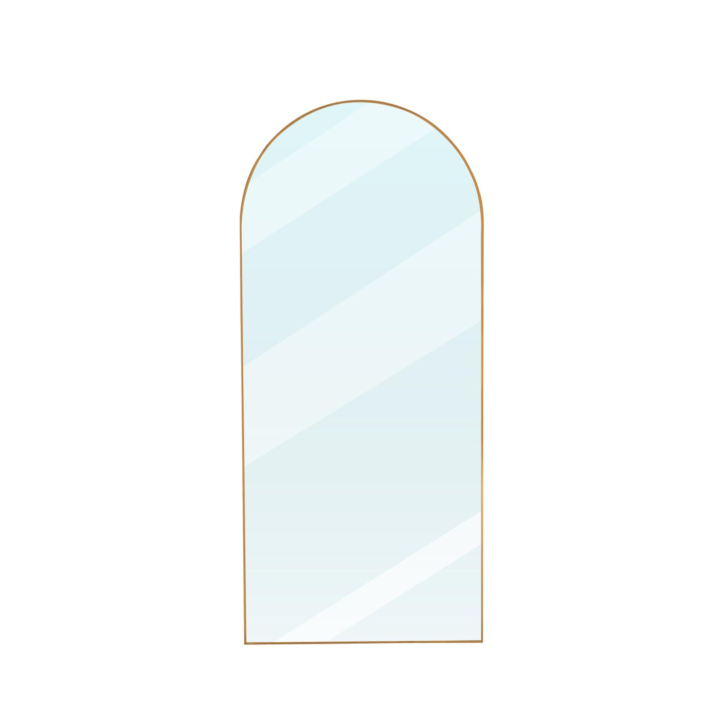 ZHUNFA Arched Full Length Mirror, 71x32 Oversized Floor Mirror with Stand
