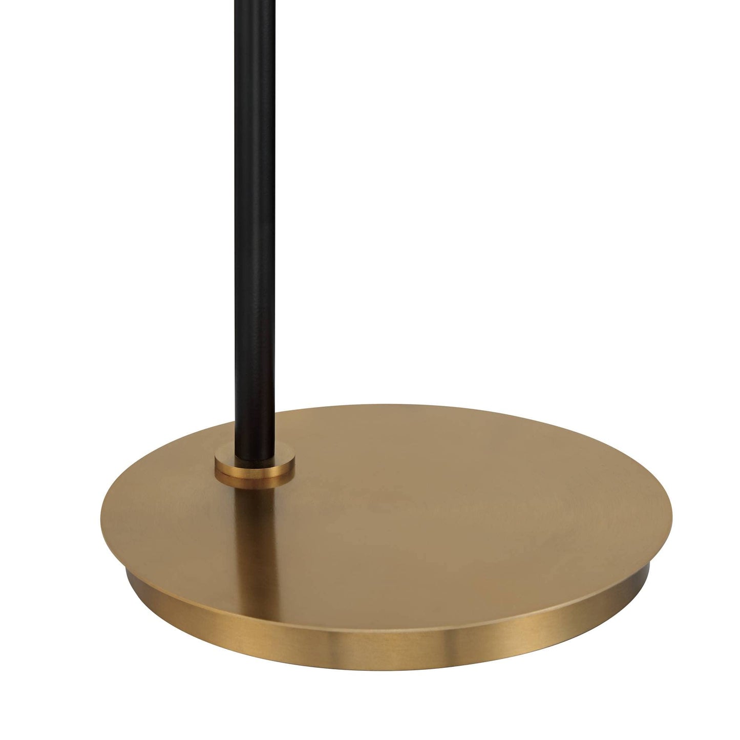 Possini Euro Design Sausalito Mid Century Modern Downbridge Floor Lamp 67" Tall Warm Gold Black Metal Linen Blend Fabric Cylinder Shade for Living Room Reading House Bedroom Home Office House