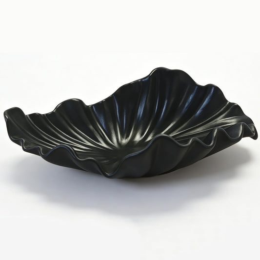 Black Sculptural Decorative Bowl