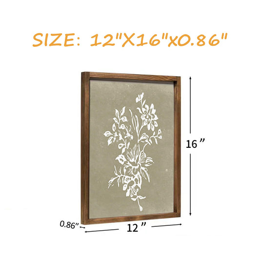 Framed Botanical Print Wall Art, Set of 4