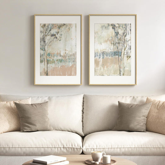 Framed Abstract Print Wall Art, Set of 2