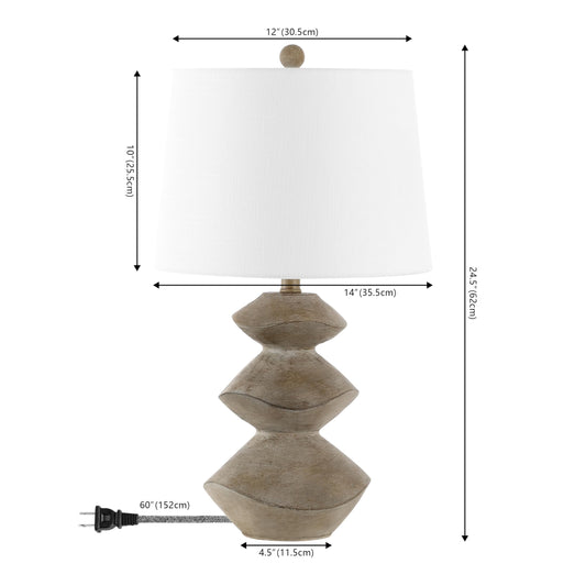 Sculptural Resin Table Lamp