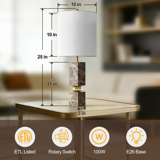 Marble & Brass Table Lamp