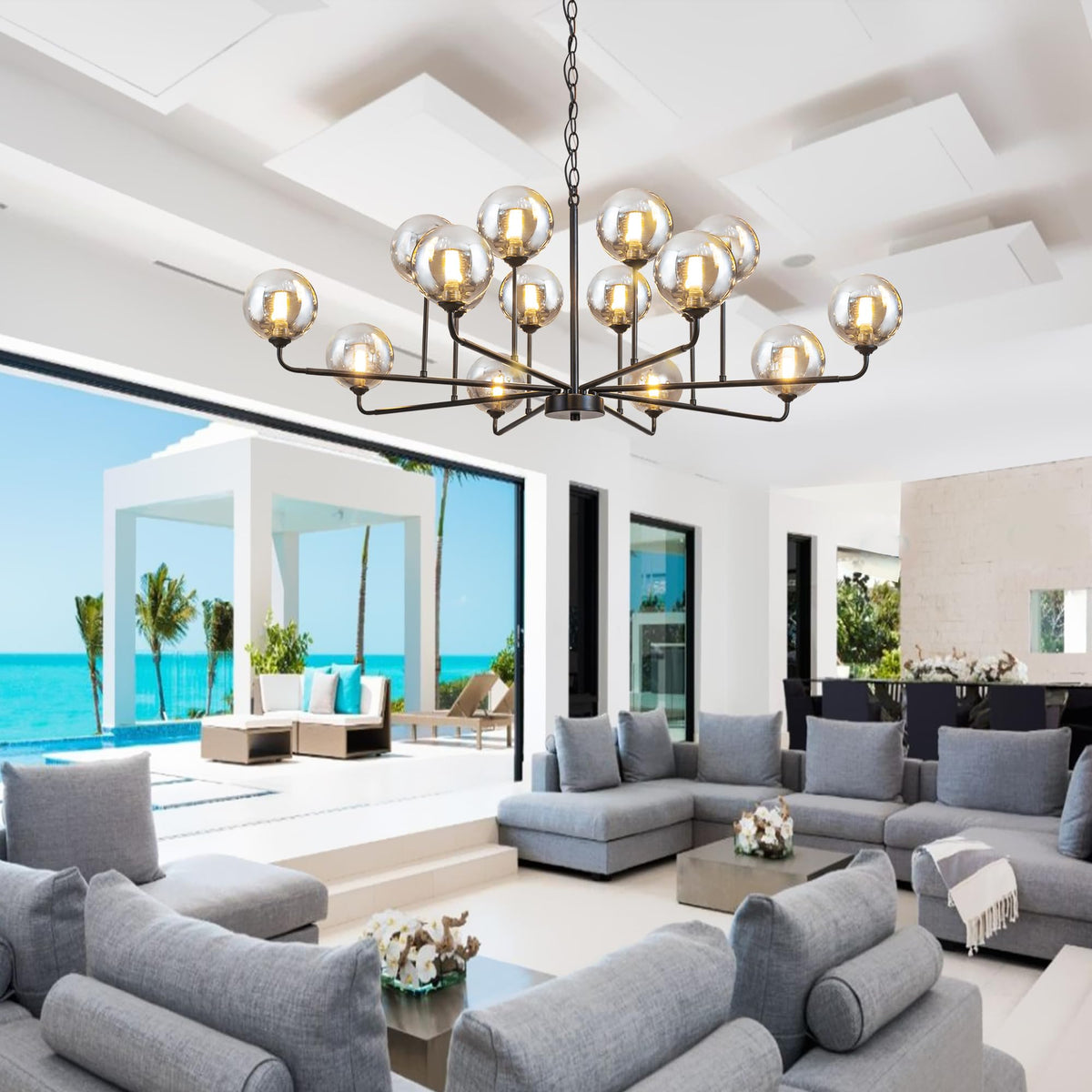 47-1/4" 16-Light Chandelier