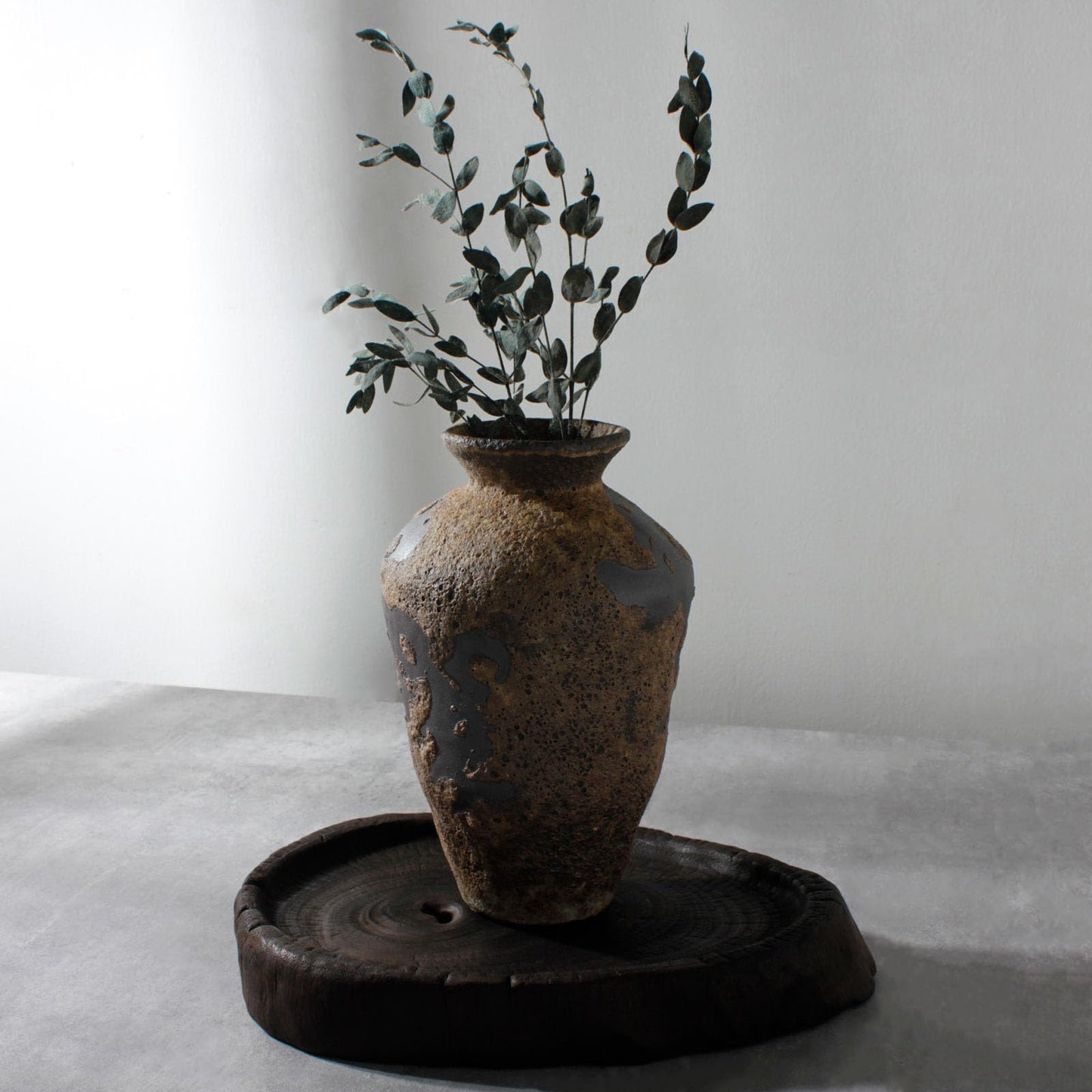 Handmade Ceramic Vase with Rust Finish