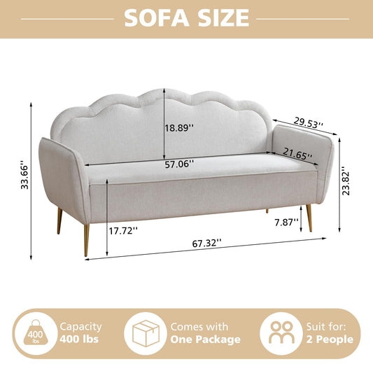 67" Curved Back Sofa