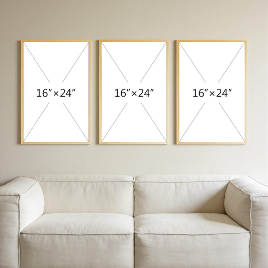 3D Textured Lambswool on Canvas Framed Wall Art, Set of 3
