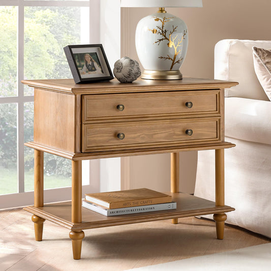 28-1/2" Wood Veneer Nightstand