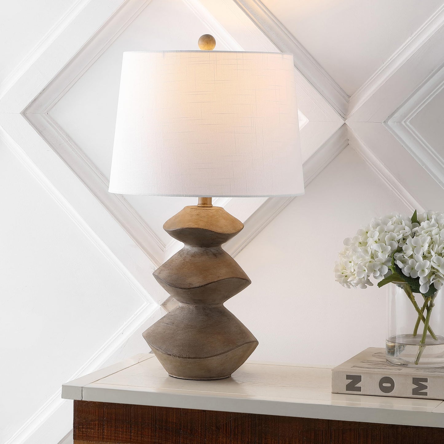 Sculptural Resin Table Lamp