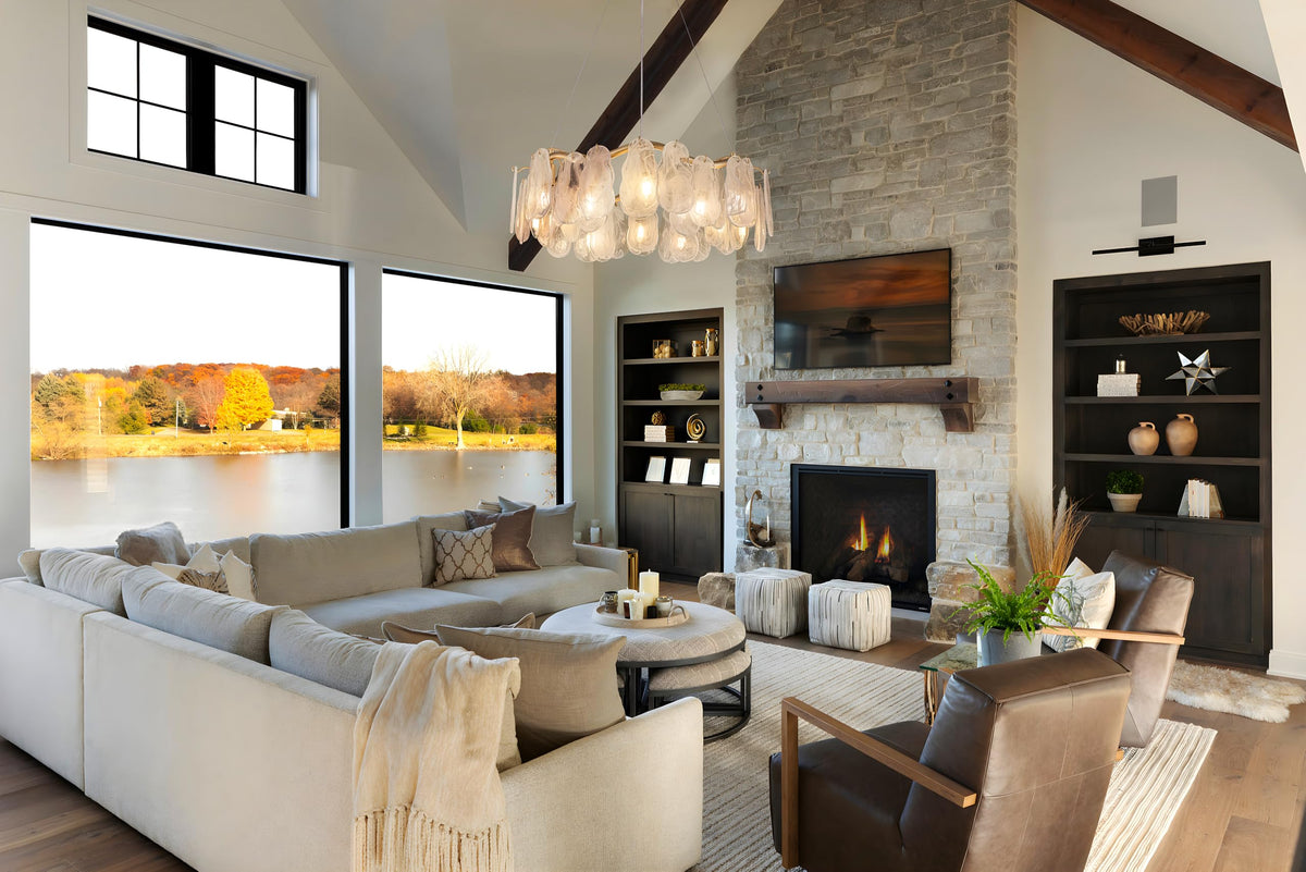 26-3/4" Cloud Glass Chandelier