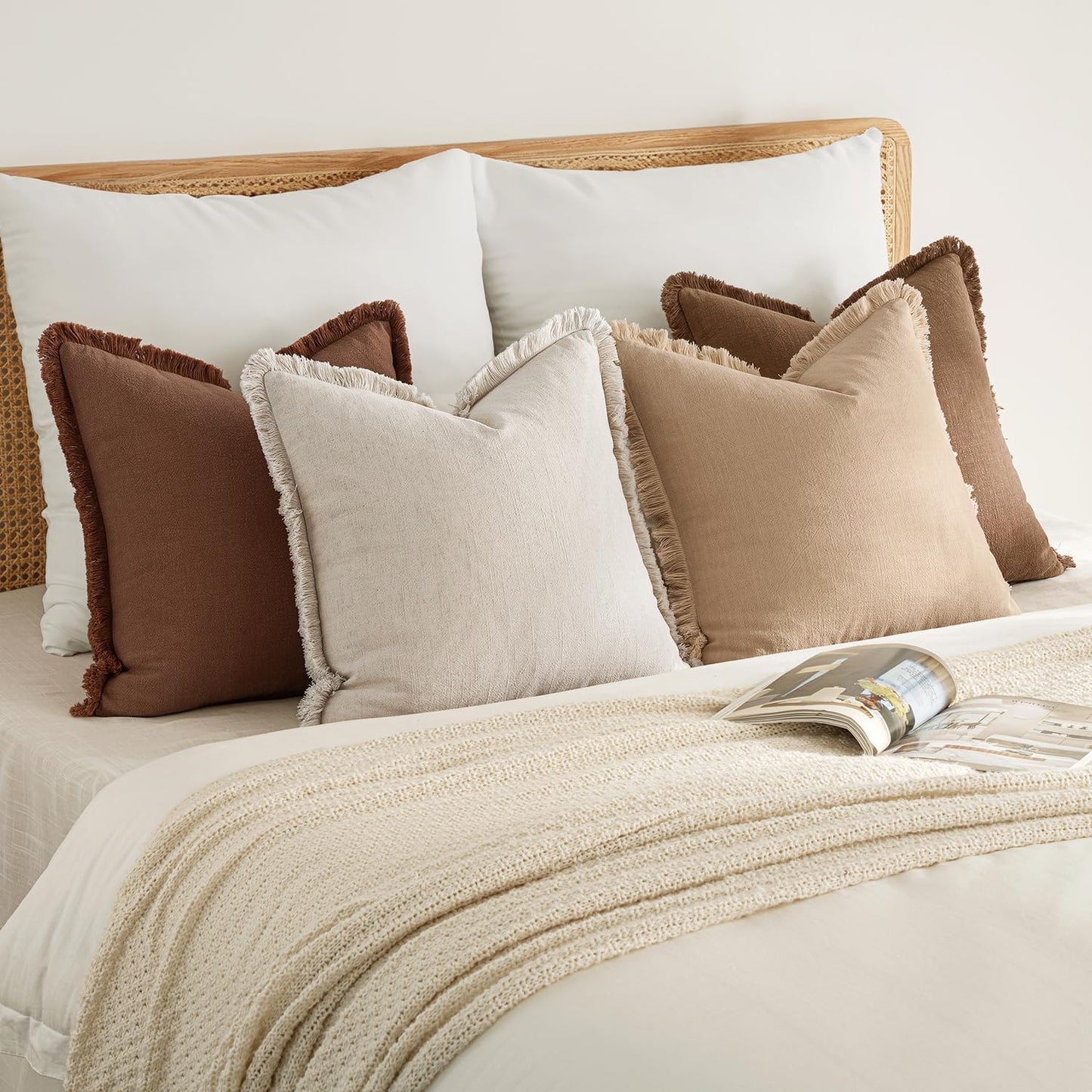 Cotton & Linen Pillow Covers, Set of 4