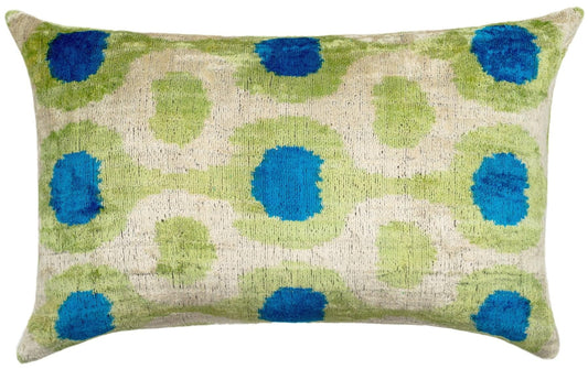 Velvet Lumbar Pillow with Down Feather Insert