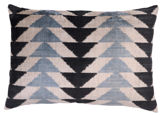 Velvet Lumbar Pillow with Down Feather Insert