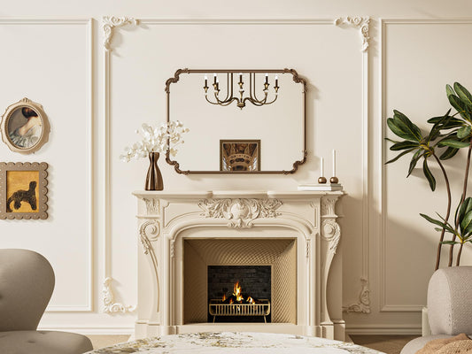 Antique Brass Wall Mirror