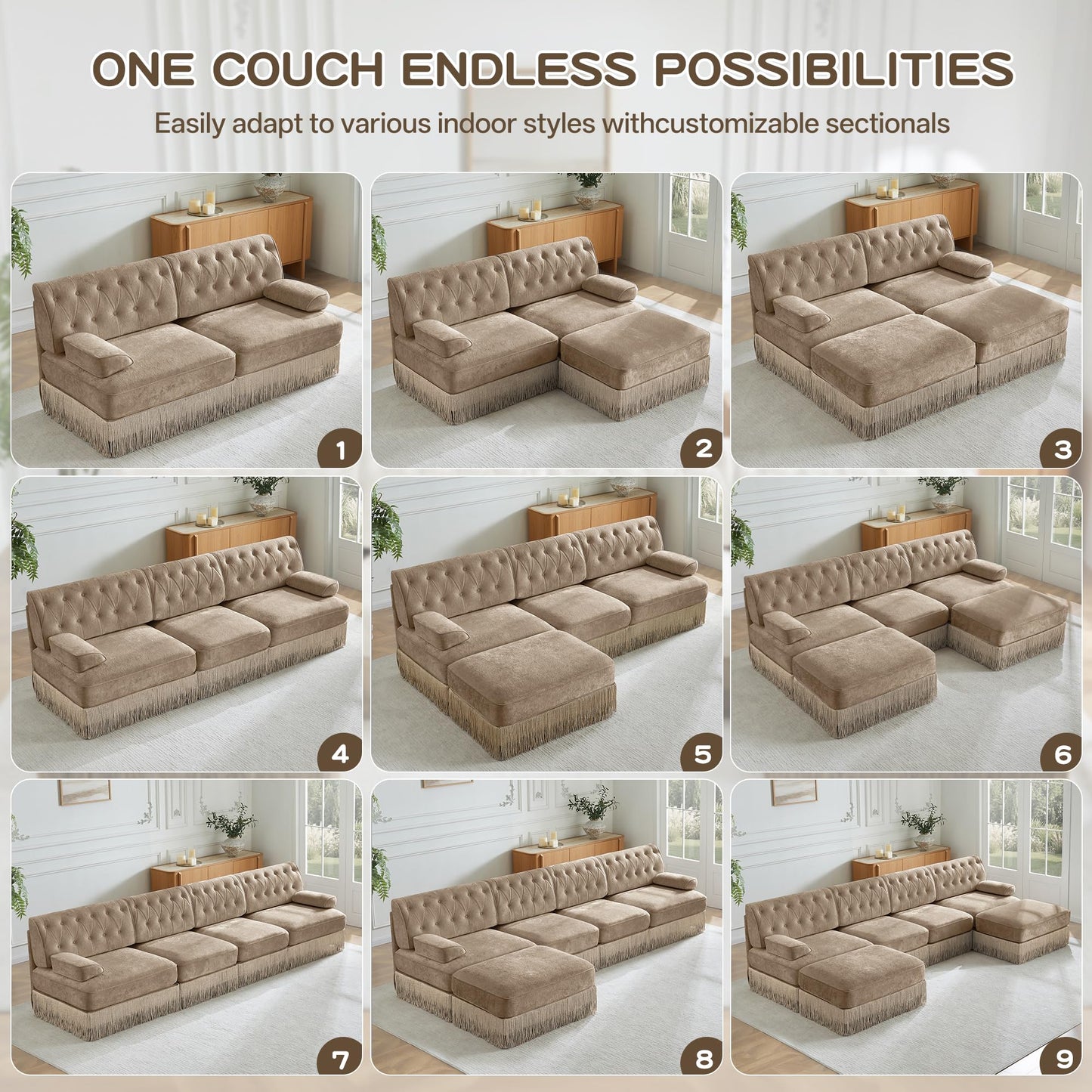 Velvet Modular Sofa