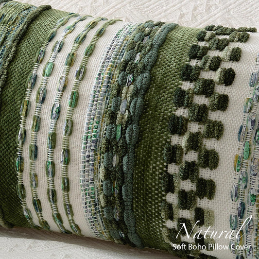 Embroidered Cotton Throw Pillow Cover