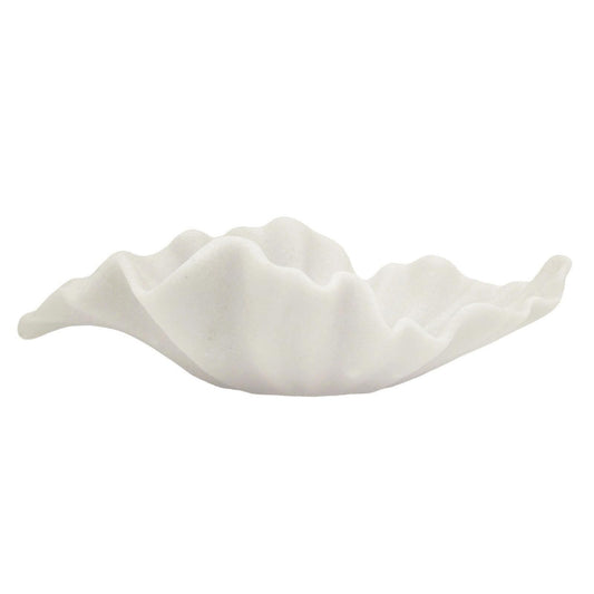 White Sculptural Decorative Bowl