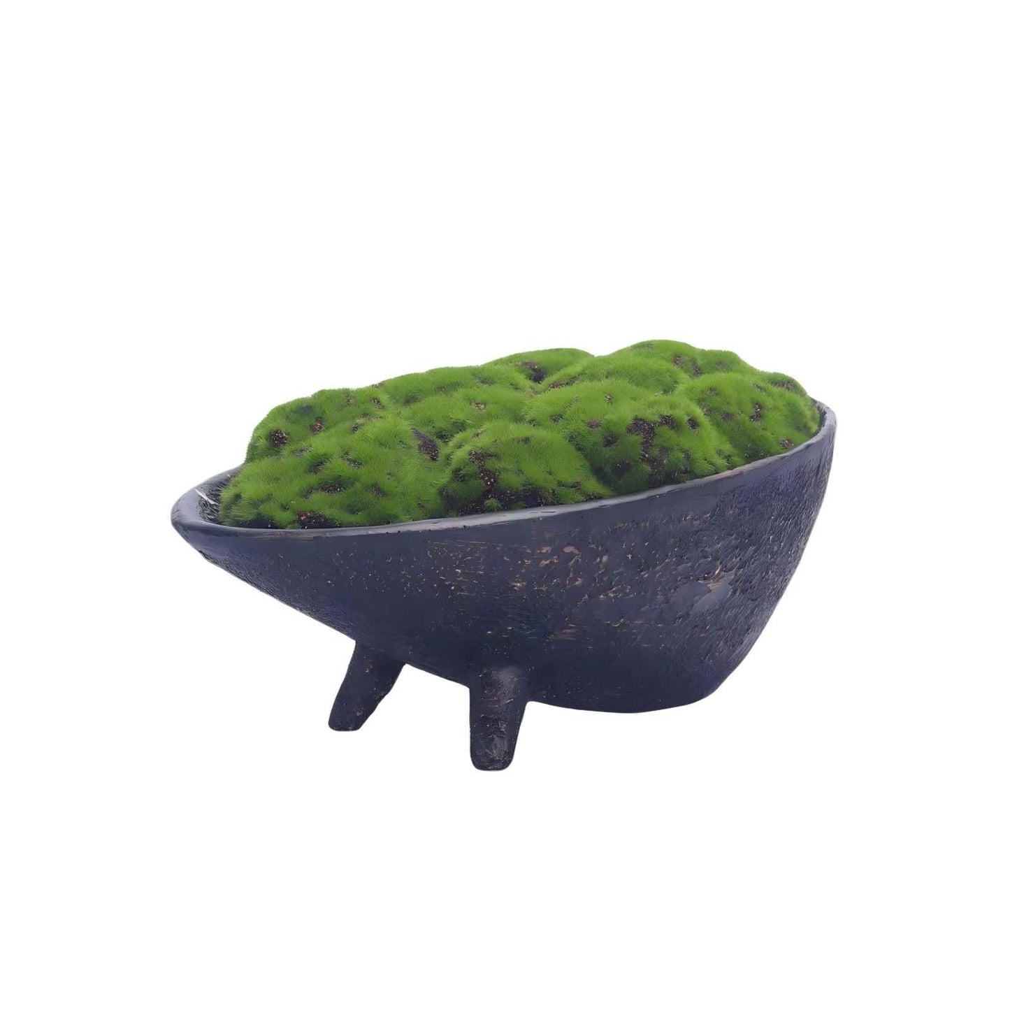 Decorative Sculptural Bowl with Artificial Moss