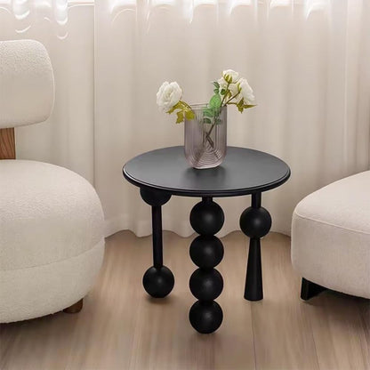 Wood Round Side Table