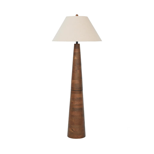 Signature Design by Ashley Danset Contemporary Wood Floor Lamp with 3-Way Switch, Light Brown