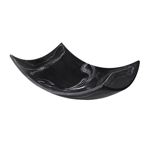 Black Marble Decorative Sculptural Bowl