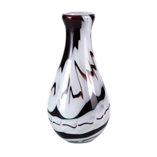 Hand-Blown Glazed Art Glass Vase