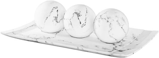 White Marble Decorative Orb Object