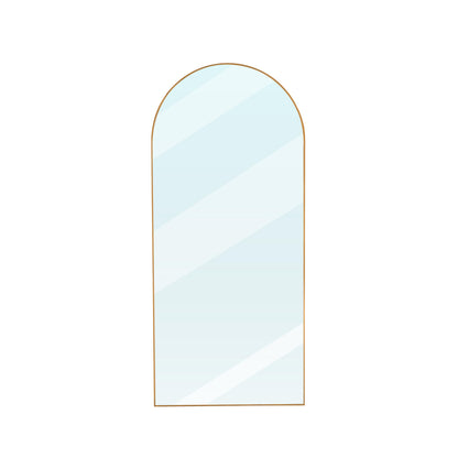 ZHUNFA Arched Full Length Mirror, 71x32 Oversized Floor Mirror with Stand