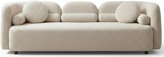 88-1/2” Japandi Sofa with 4 Pillows