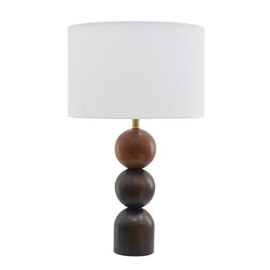 Sculptural Wood Table Lamp