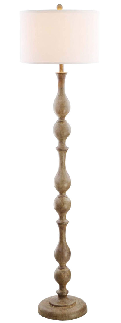 64"H Turned Wood Floor Lamp