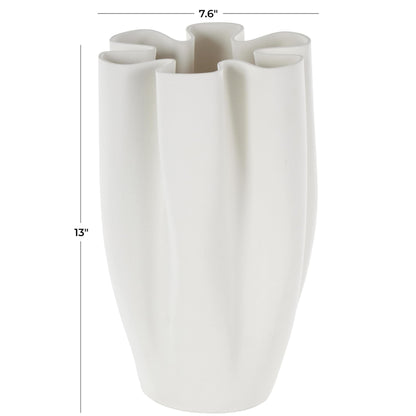 Abstract Ripple Ceramic Vase