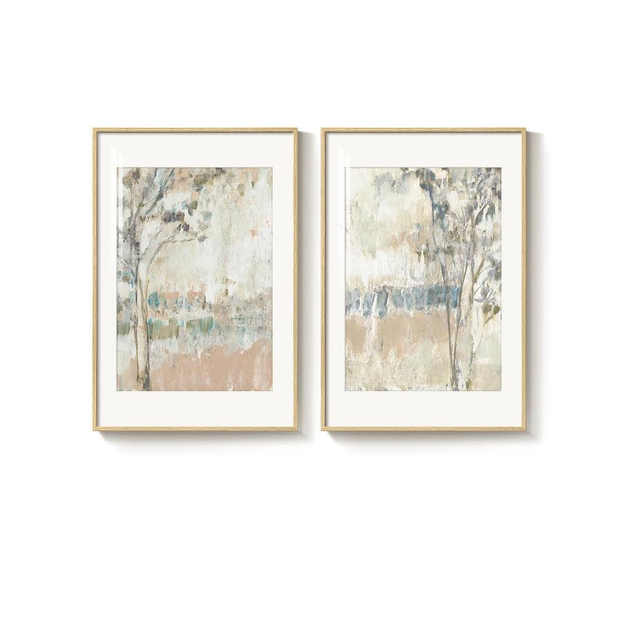 Framed Abstract Print Wall Art, Set of 2