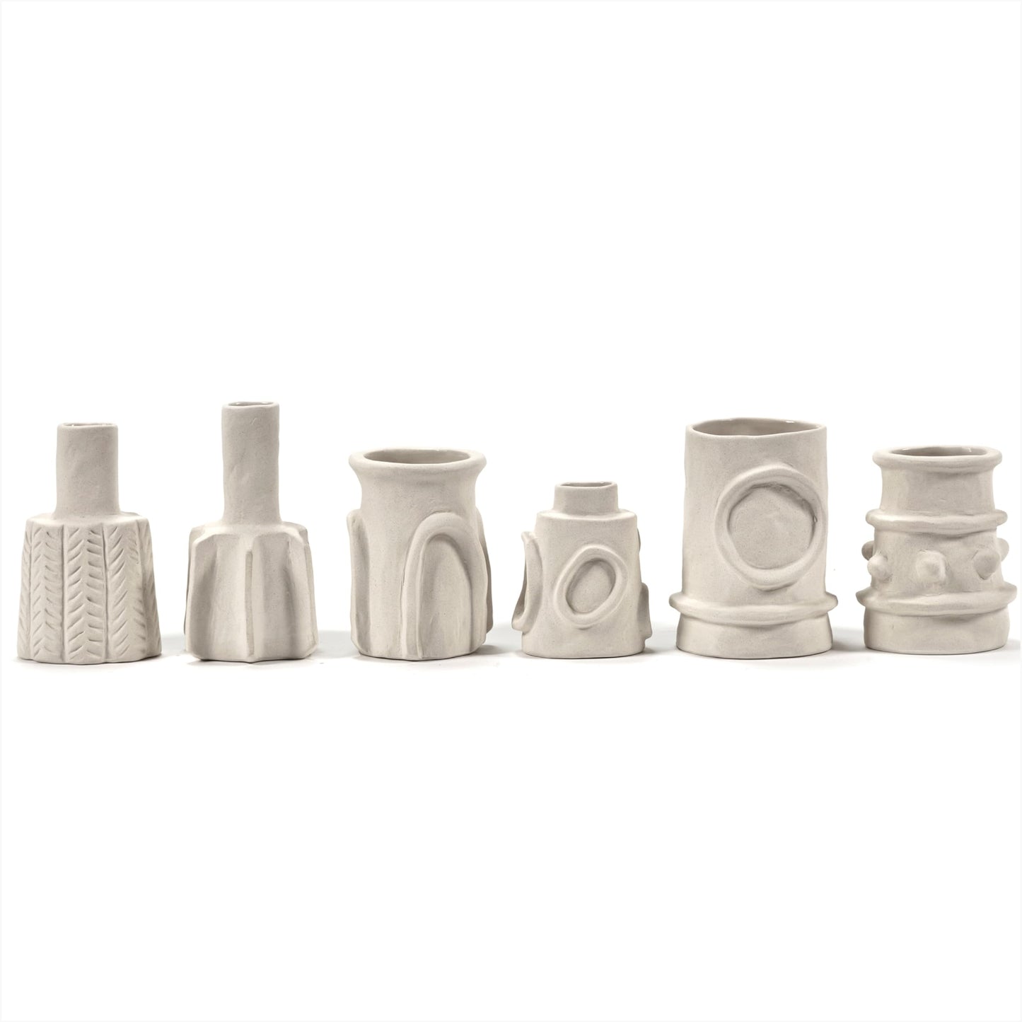 Stoneware Vases, Set of 6