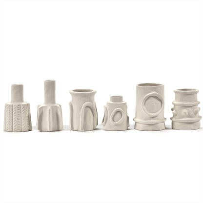 Stoneware Vases, Set of 6
