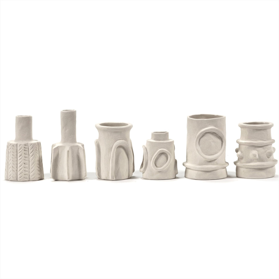 Stoneware vases set of 6