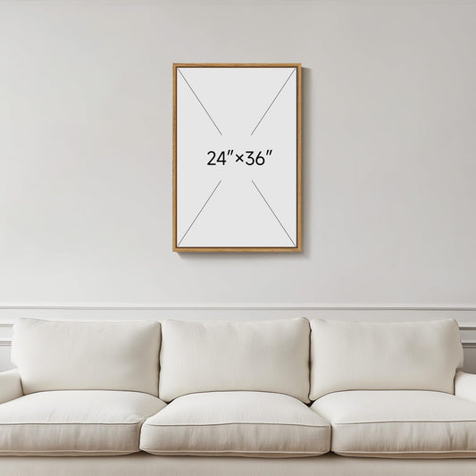 Abstract Floral Print on Canvas Framed Wall Art