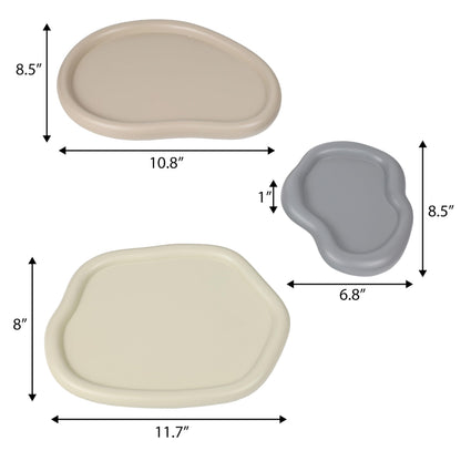 Concrete Decorative Trays, Set of 3