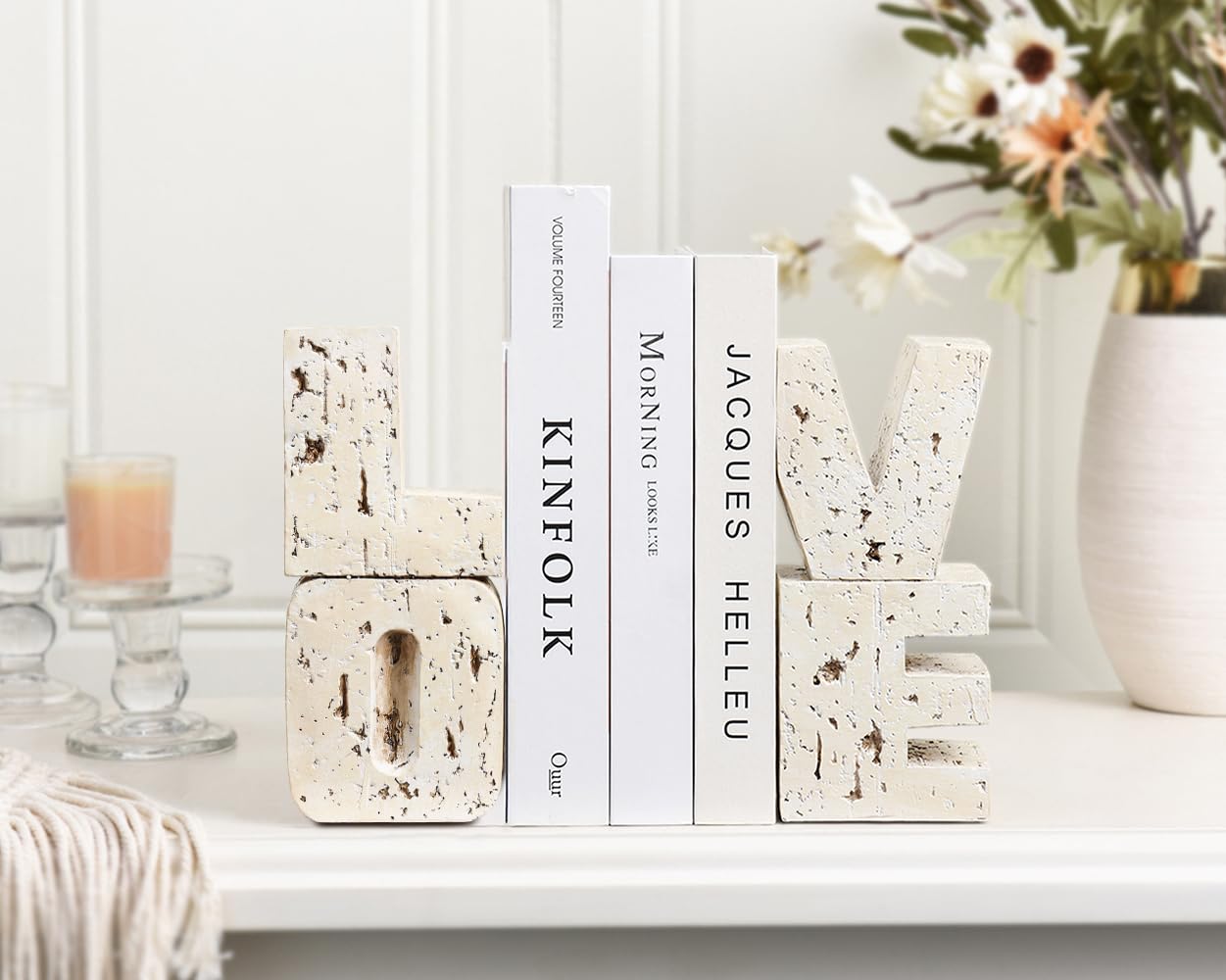 Resin Love Bookends