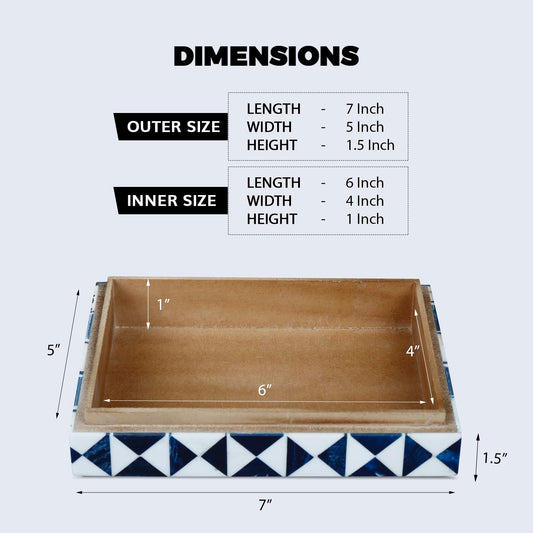 Wooden Decorative Box with Resin Inlay
