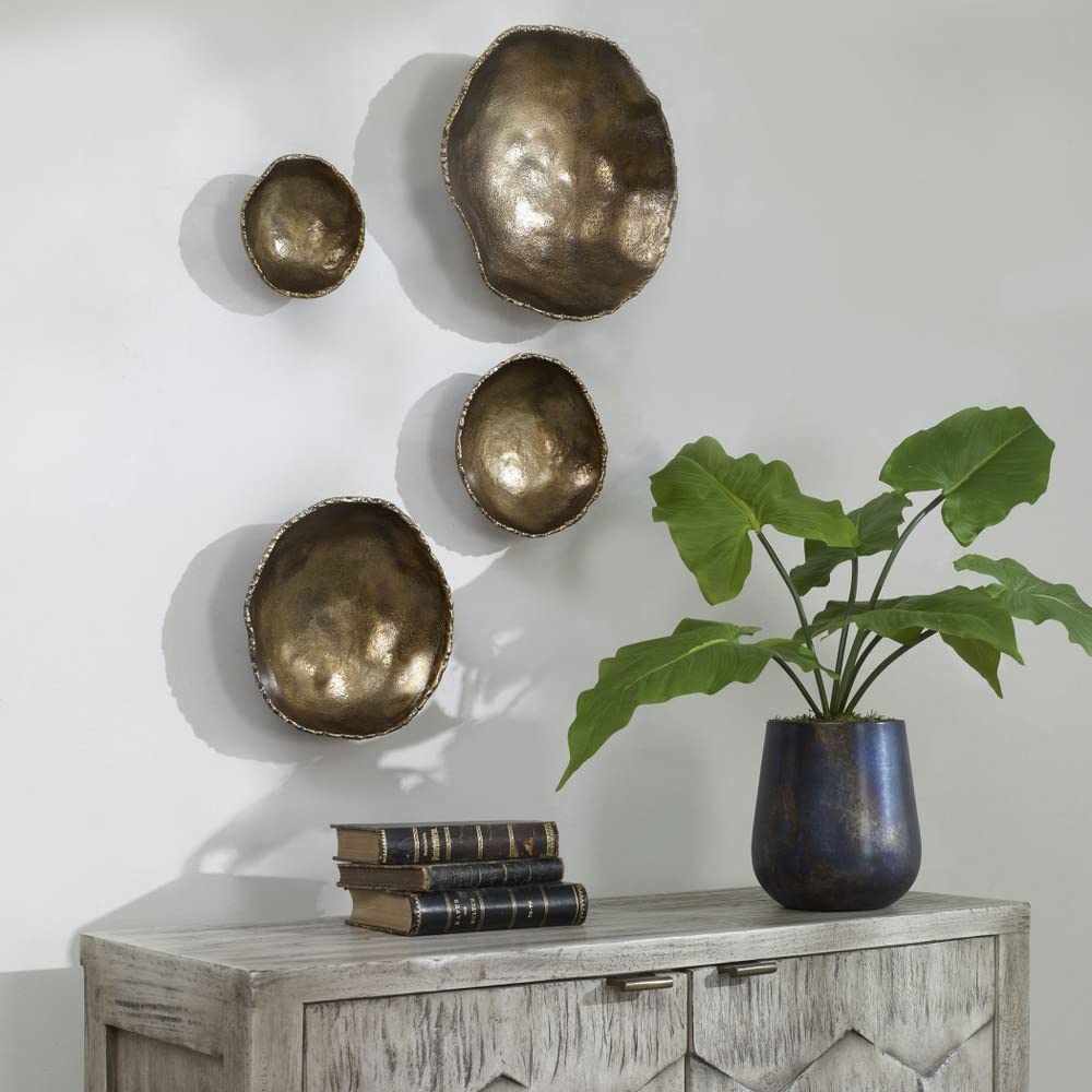 Aluminum Wall Sculptures, Set of 4
