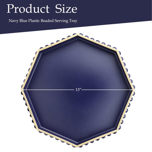 Plastic Octagonal Decorative Tray with Lacquered Finish