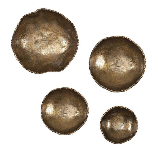 Aluminum Wall Sculptures, Set of 4