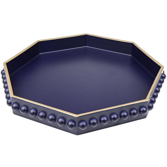 Plastic Octagonal Decorative Tray with Lacquered Finish