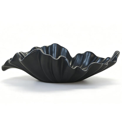 Black Sculptural Decorative Bowl