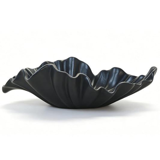 Black Sculptural Decorative Bowl