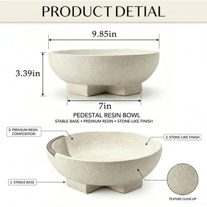 Resin Decorative Pedestal Bowl