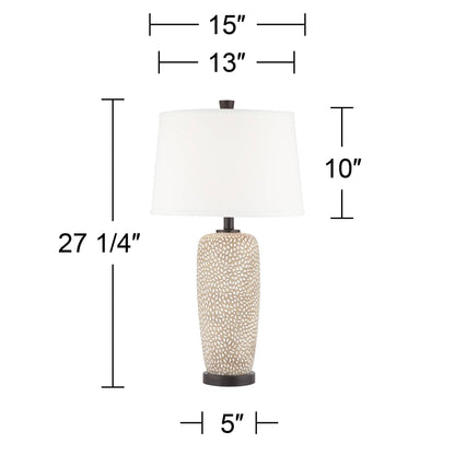 Resin Table Lamps, Set of 2