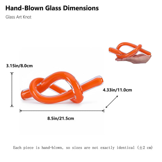 Hand-Blown Colored Glass Knot